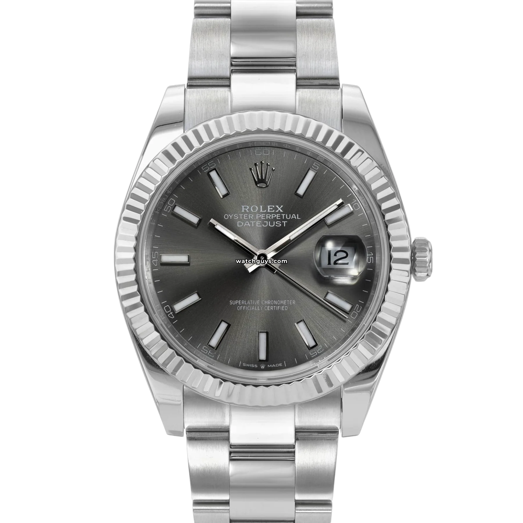 Women's Rolex Winter Design Watches-Rolex Datejust 126334 Rhodium Oyster