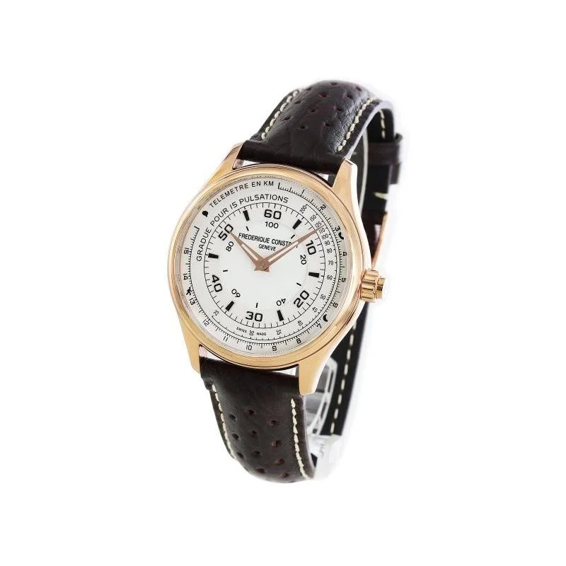 Men's Chronograph Watches for Workouts-Frederique Constant Men's FC-282ASB5B4 Horological SmartWatch Brown Leather Watch