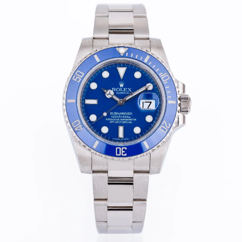 men's Rolex watches with luminous hands -​Rolex Submariner | REF. 116619LB | 18k White Gold | Box & Papers | 2008