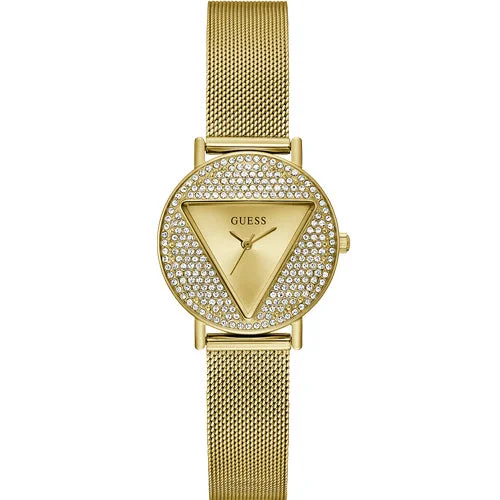 Women's Pilot Watches for Retro Charm-Guess Mini Iconic Champagne Dial Women 30mm GW0671L2