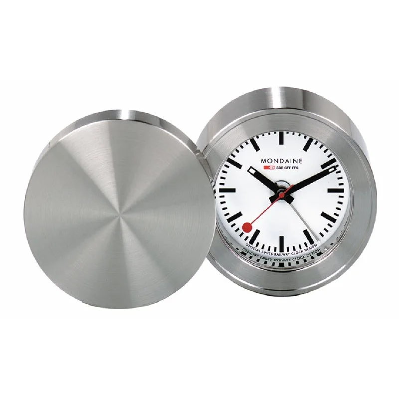 Hourglass Clocks for Timeless Design-Silver Coloured Table and Alarm clock, 5 cm