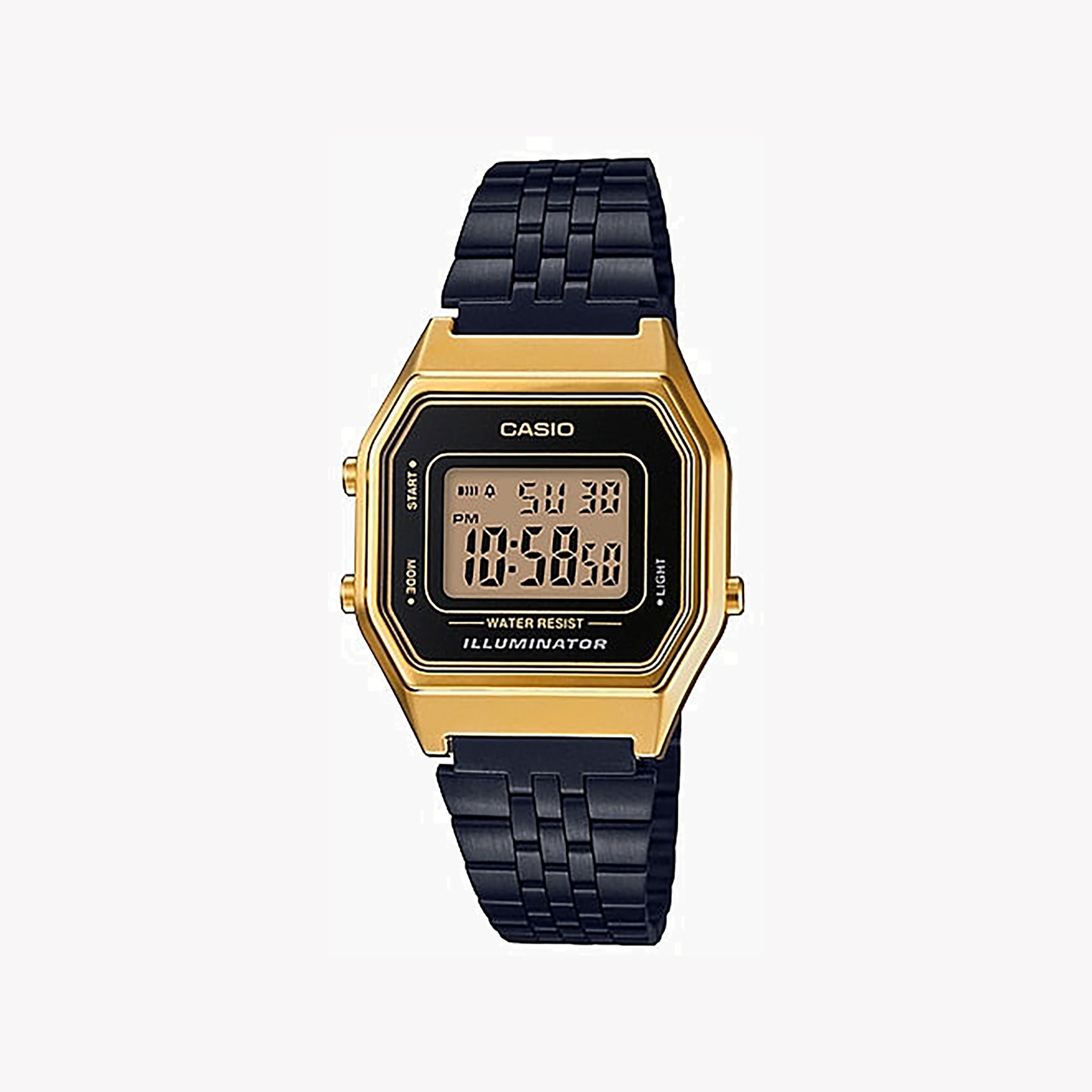Men's Digital Watches for Pilots-CASIO LA680WEGB-1ADF ELEGANT ADVENTURE - STYLISH GOLD & BLACK WOMEN'S WATCH