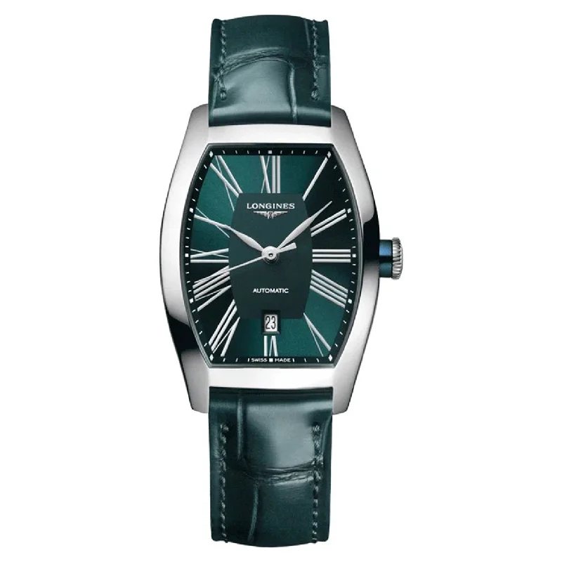Women's Pilot Watches with Advanced Navigation-Longines Evidenza Petroleum Dial Women 26mm