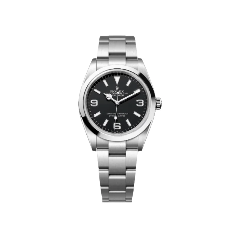 Luxury men's Rolex watches suitable for formal occasions -Rolex Explorer 124270 Stainless Steel Black Dial (2023)