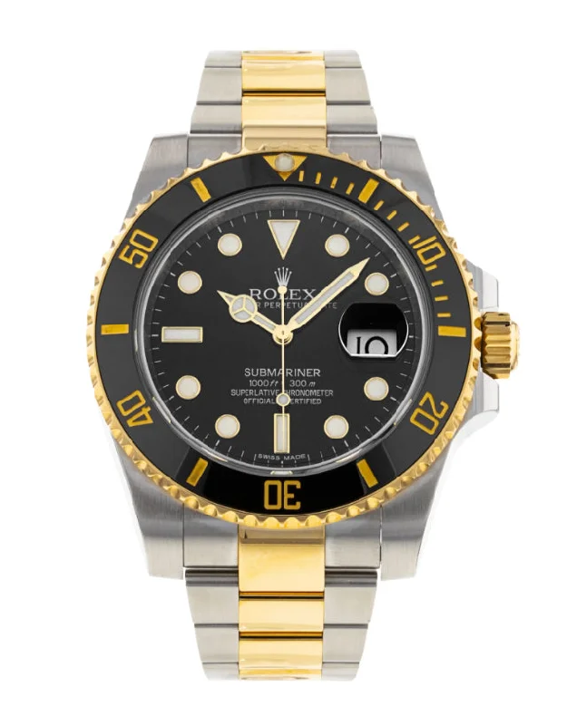 How to spot fake Rolex Oyster Perpetual men's watches -Rolex Submariner Two-Tone Men's Watch