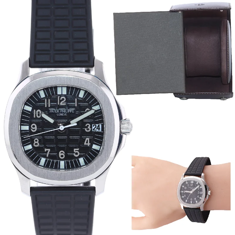 Patek Philippe Special Edition Ladies Watches-Patek Philippe  Steel 5066a Aquanaut Black Rubber 5066/1 36mm Watch Box