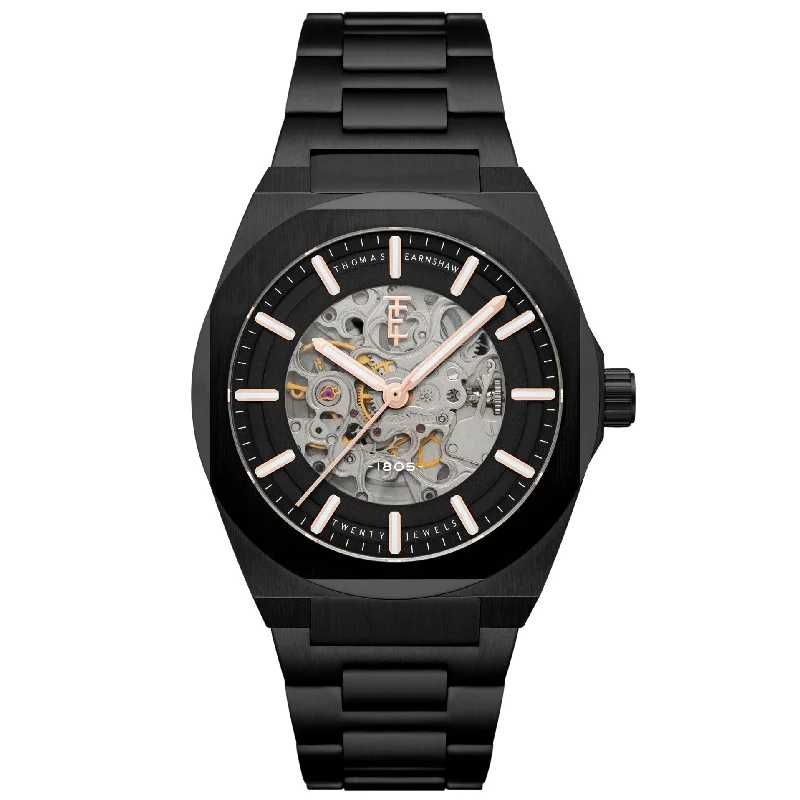 Men's Italian Made Design Dress Watches for Fashionable Designs-Thomas Earnshaw Fowler Skeleton Automatic Watch ES-8263-55