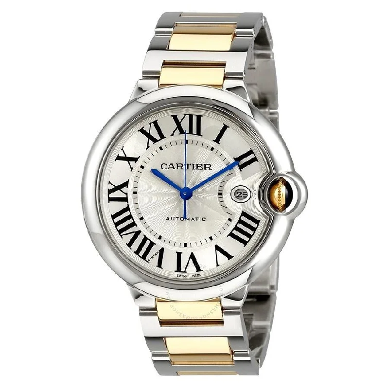 Men's Chronograph Watches for Weather Monitoring-Cartier Men's W2BB0022 Ballon Bleu 18kt Yellow Gold Automatic Two-Tone Stainless Steel Watch