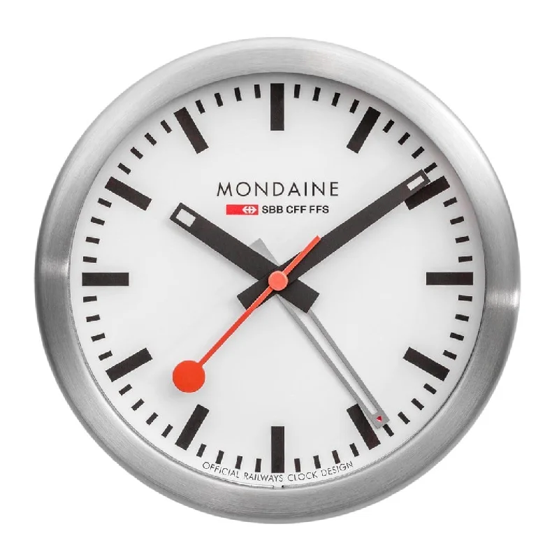 Projection Clocks for Modern Display-Silver Coloured Table and Alarm Clock, 12,5 cm