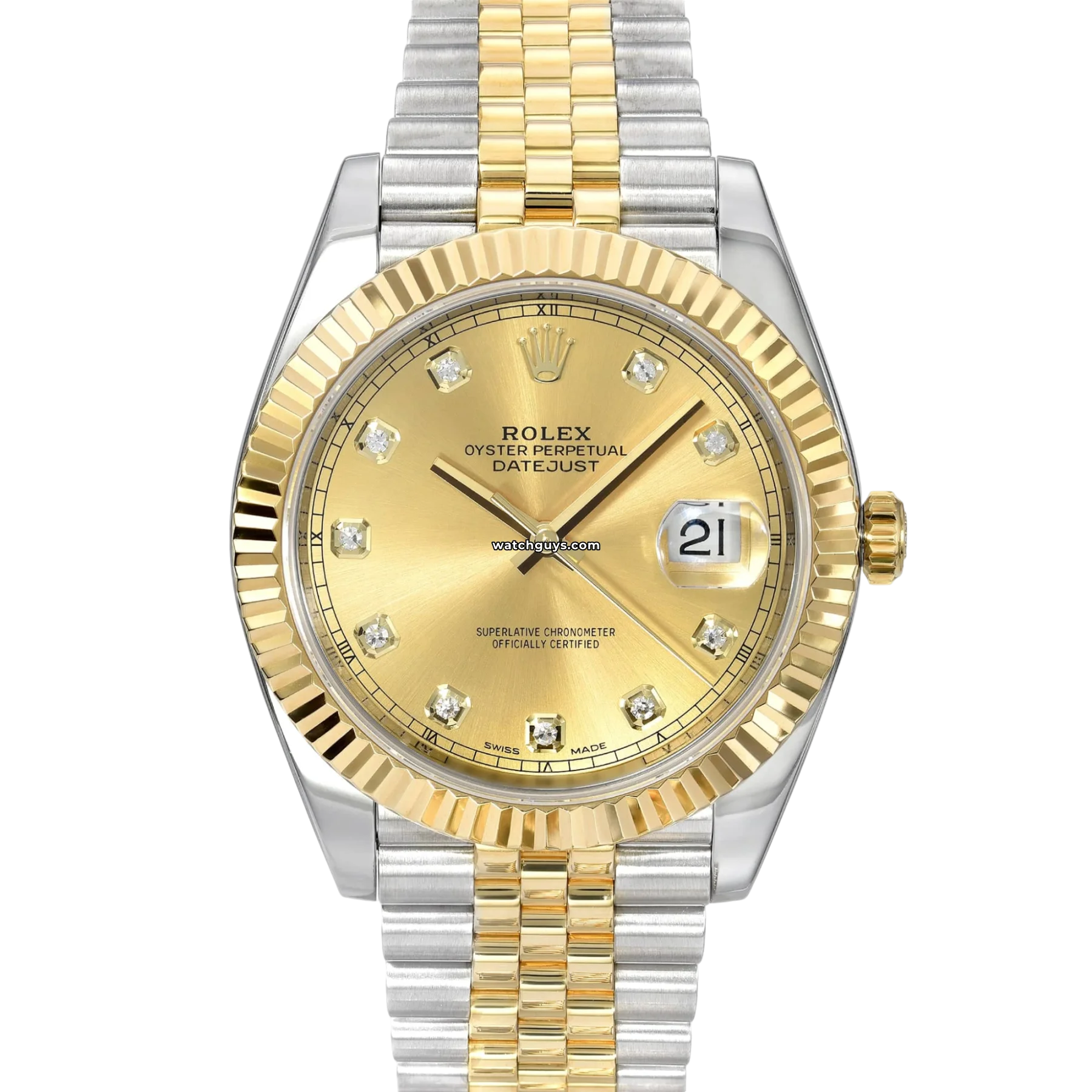 Women's Rolex Small Size Style Watches-Rolex Datejust 126333 Steel & Yellow Gold Diamond