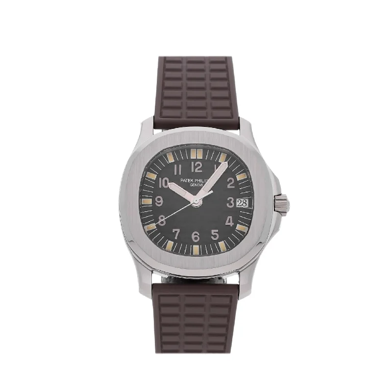 Men's Patek Philippe Watches for Workouts-Patek Philippe Aquanaut 5060A Steel Black Dial