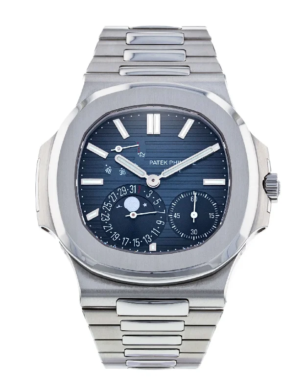 Men's Patek Philippe Watches with Personalized Engraving-Patek Philippe Nautilus Automatic Blue Dial Men's Watch