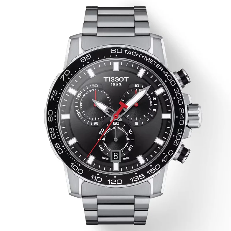Women's Heritage Watches for Understated Elegance-Tissot T-Sport Black Dial Men 45.5mm