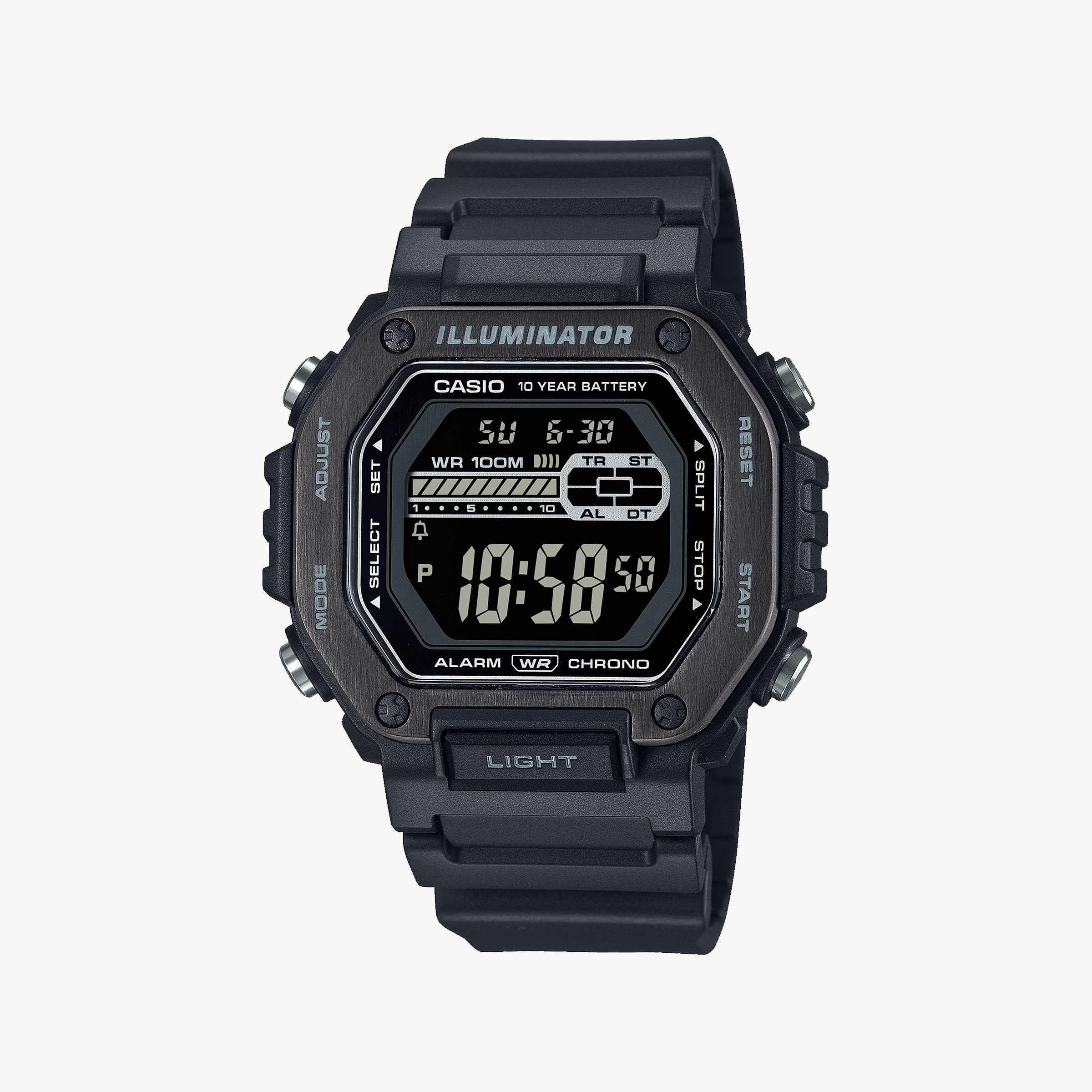 Men's Digital Watches for Modern Design-Casio Men's Black Resin Watch, Digital Display | MWD-110HB-1BVDF