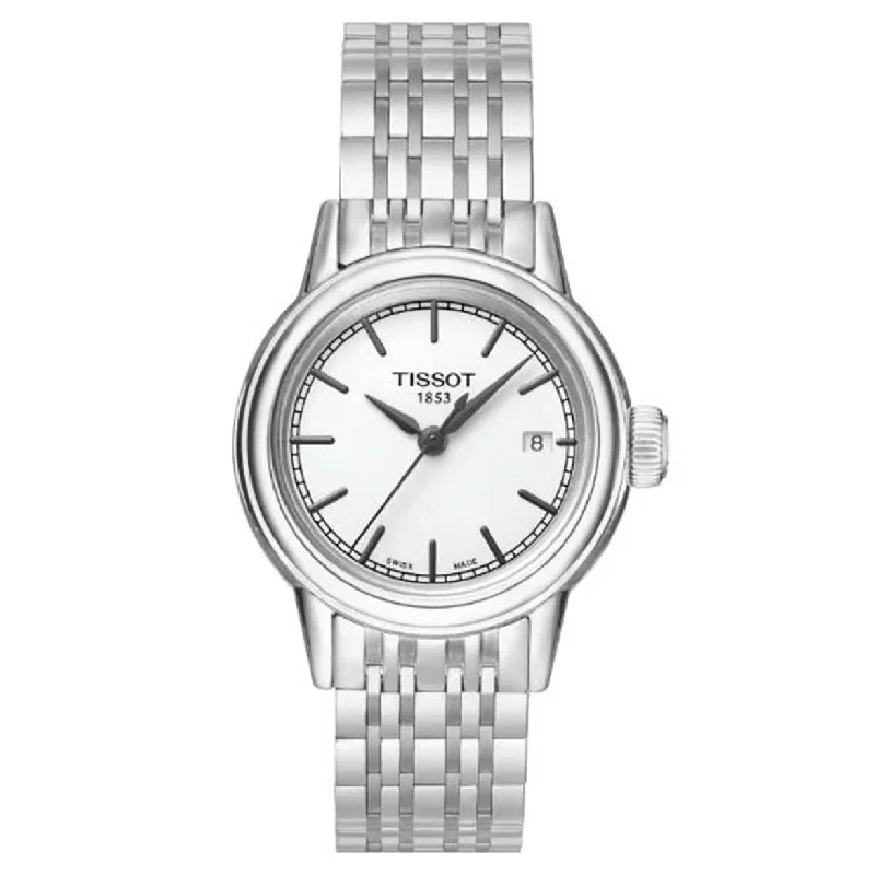 Women's Heritage Watches for Adventure Seekers-Tissot T-Classic White Dial Women 29.5mm