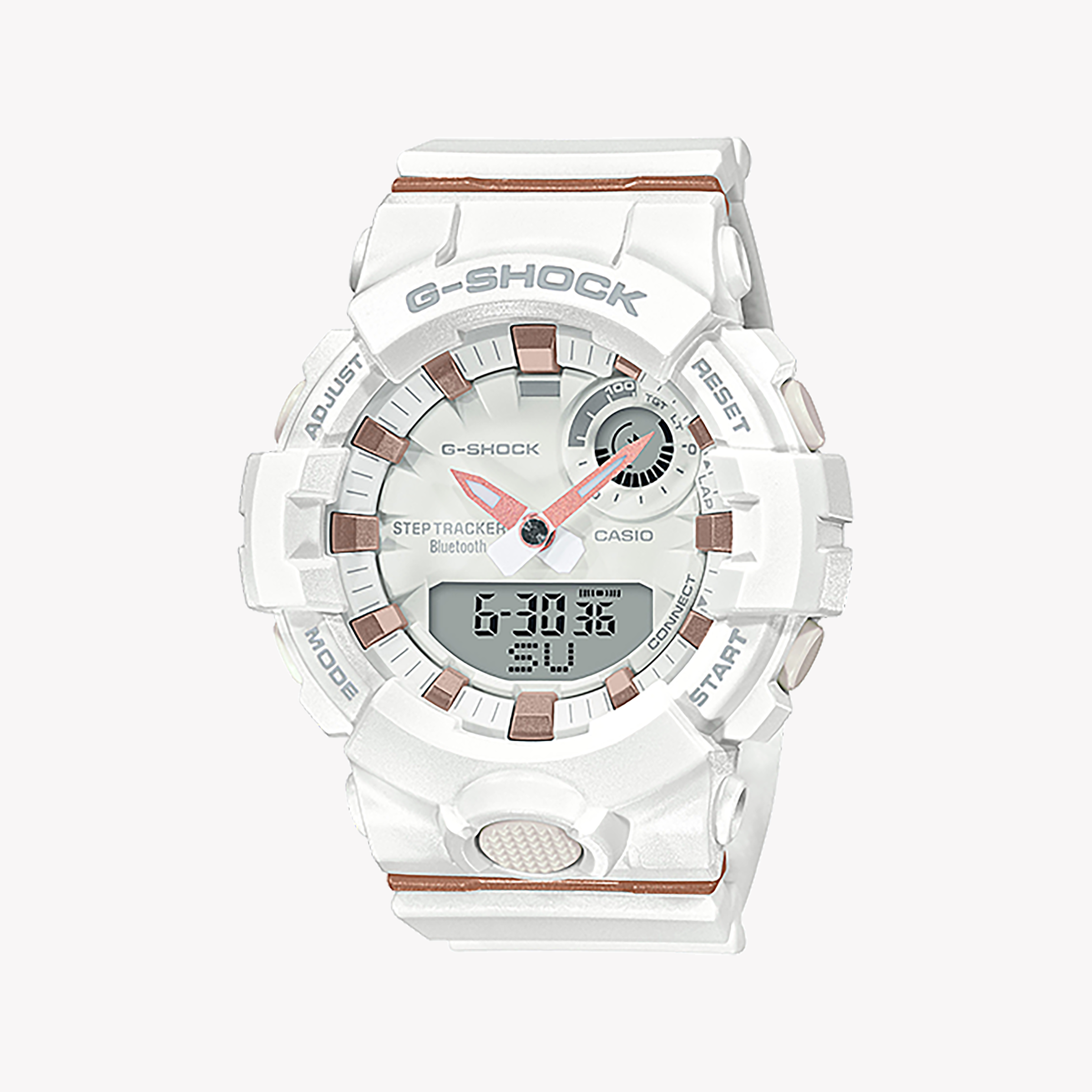 Men's Digital Watches with Special Edition-CASIO G-SHOCK GMA-B800-7ADR SPORTY ELEGANCE - COMPACT WHITE WOMEN'S WATCH with Digital Dial and Advanced Fitness Features