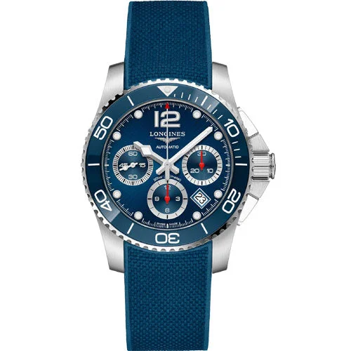Women's Pilot Watches with Hygrometer Feature-Longines Hydroconquest Blue dial Men 41mm