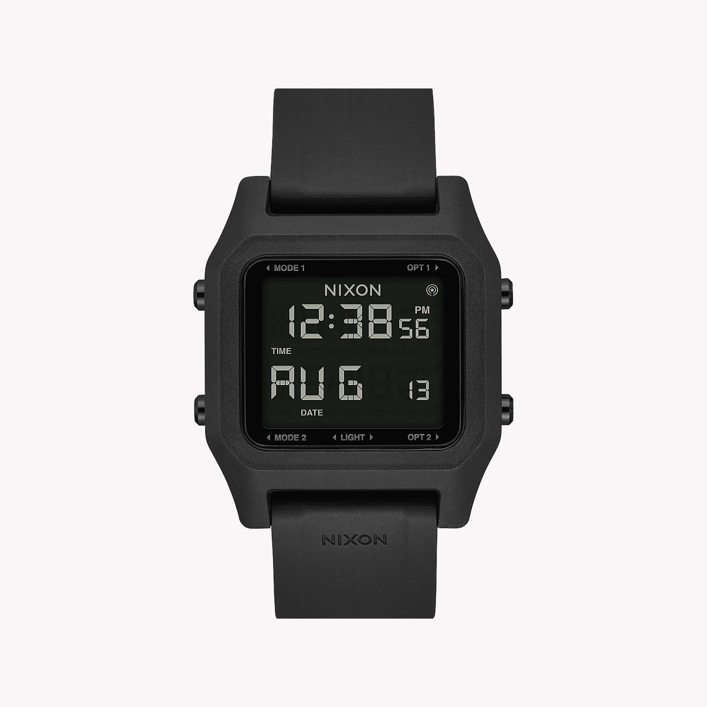 Men's Digital Watches for Fitness Tracking-Nixon Men's Black Rubber Watch, Digital Display | A1309-000