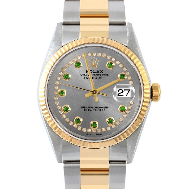 men's Rolex watches with tachymeter scale -​Rolex Datejust 36mm | 16013-SLT-STRE-FLT-OYS