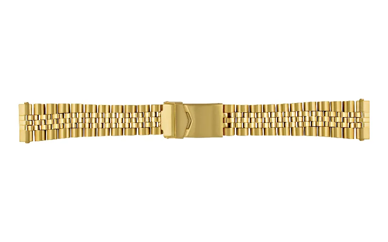 Cheapest authorized dealer for Rolex men's watches USA -AWB Steel Series - Men's Goldtone Solid Link Rolex Jubilee® Style Metal Watch Band