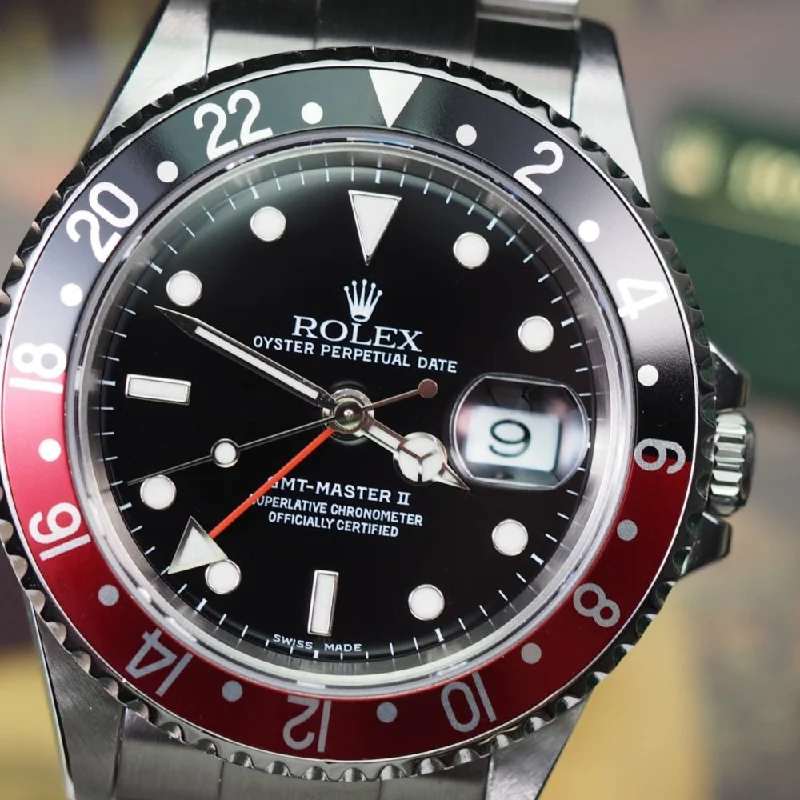 Women's Rolex Customized Design Watches-Rolex GMT Master II 16710 Coke (2007)