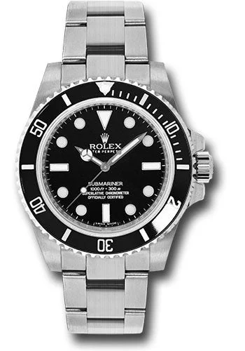 men's Rolex watches with screw-down crown -​Rolex - Submariner Steel - NO Date