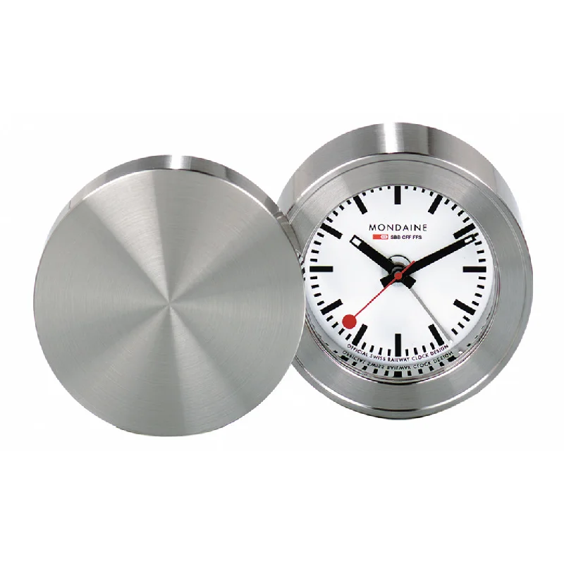 Musical Clocks for Melodic Sound-MSM.64410 Mondaine Official Swiss Railways Travel Alarm Clock