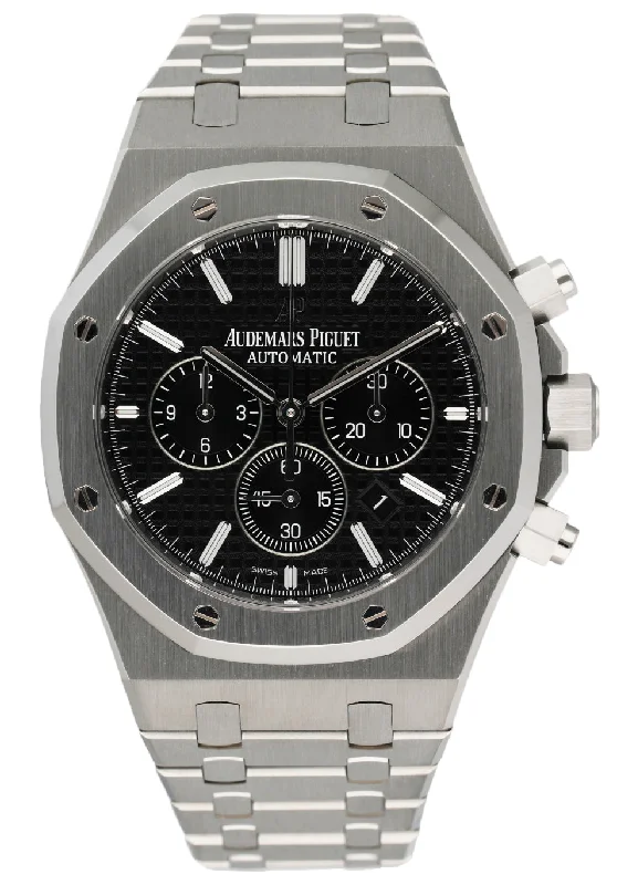Men's Audemars Piguet Personalized Design Watches-Audemars Piguet Royal Oak 26320ST Black Dial Mens Watch Box & Papers