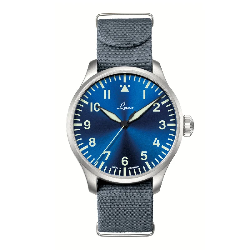 Men's Military Watches with Period-Correct Design-Pilot Basic Augsburg Blaue Stunde 42 862100