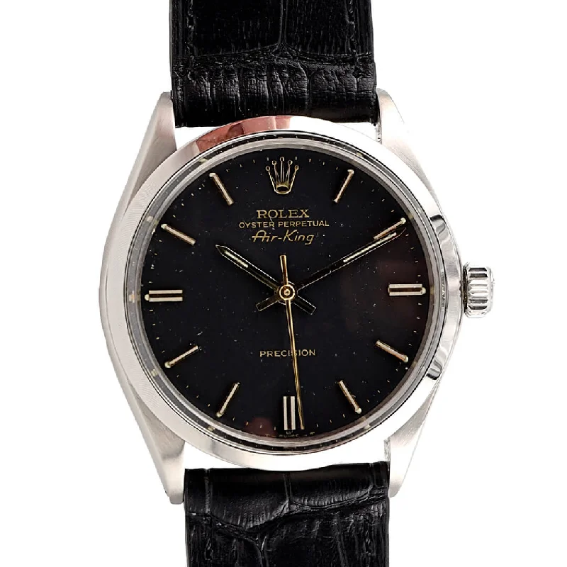 men's Rolex watches with guilloché dial -​Rolex Air-King Reference 5500, 1972