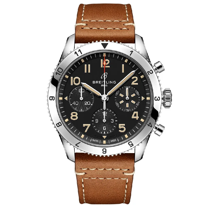 Women's Chronograph Watches for Sale-Breitling Classic AVI P-51 Mustang 42mm Black Dial Automatic Chronograph Gents Watch A233803A1B1X1