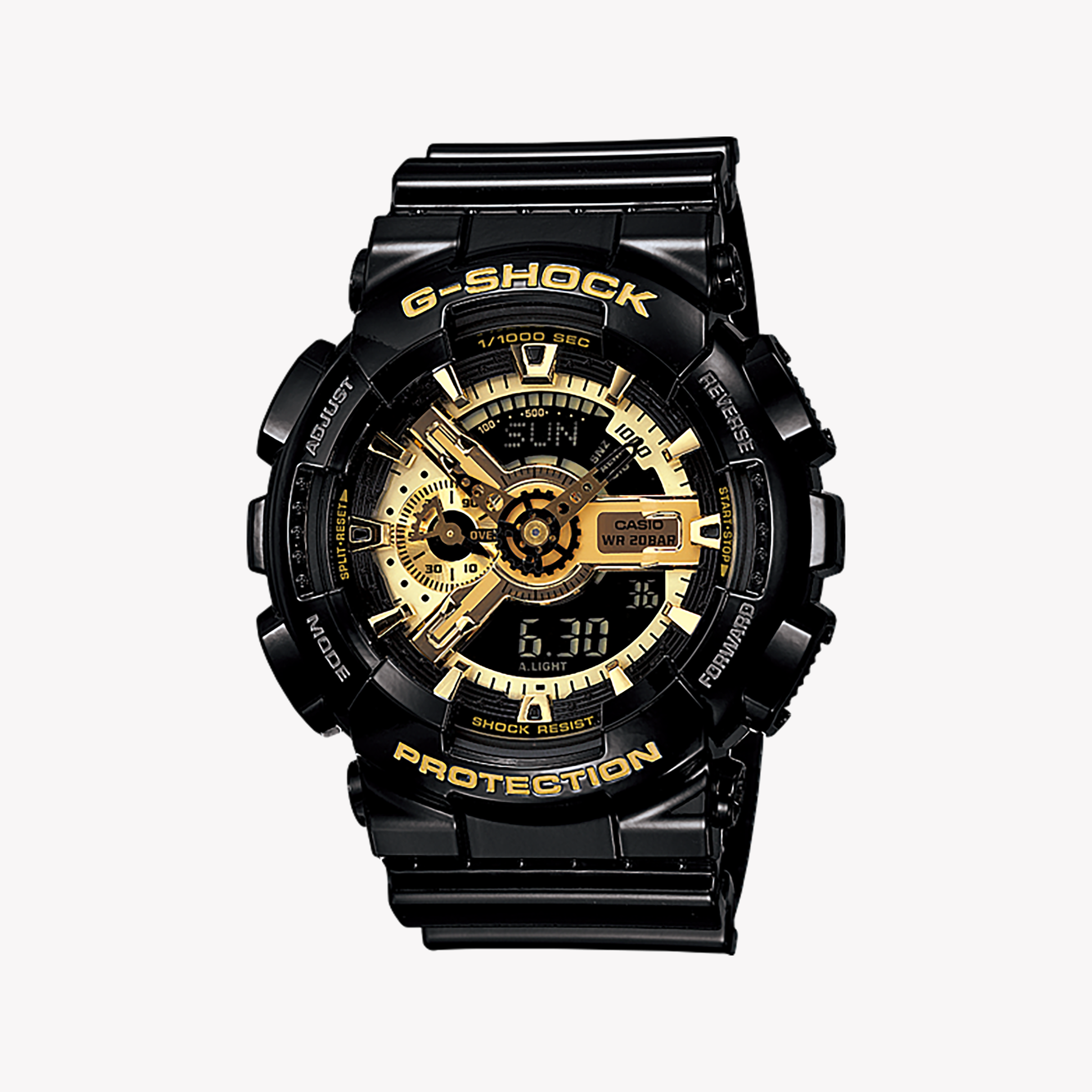 Men's Digital Watches for Navigation Instruments-G-SHOCK Men's Black Resin Watch, Digital | GA-110GB-1ADR