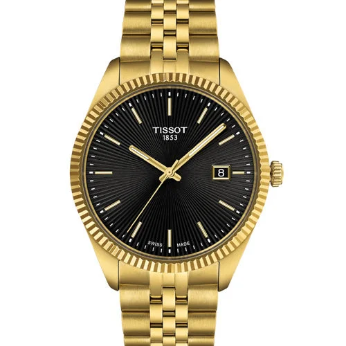 Women's Heritage Watches with Hygrometer Feature-Tissot T-Classic Ballade Black Dial Men 40mm T1564103305100