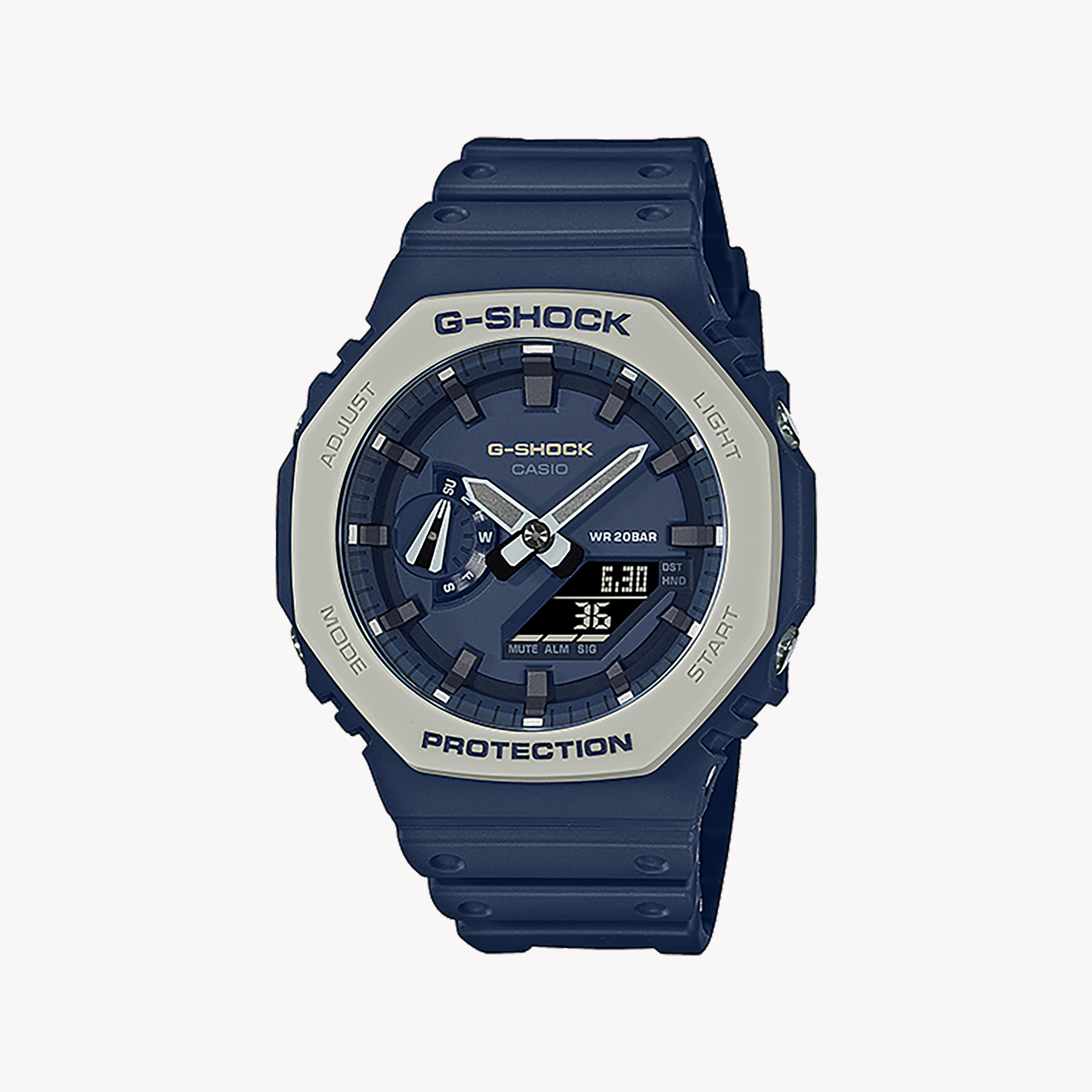 Men's Digital Watches with Hygrometer Feature-G-SHOCK Men's Blue Resin Watch, Digital Dial | GA-2110ET-2ADR