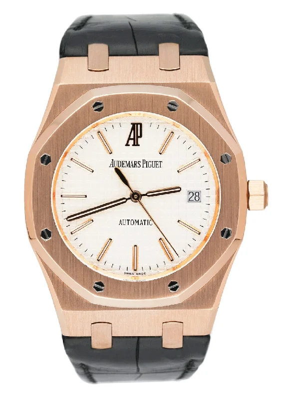 Men's Audemars Piguet Business Meeting Watches-Audemars Piguet Royal Oak 15300OR White Dial Mens Watch