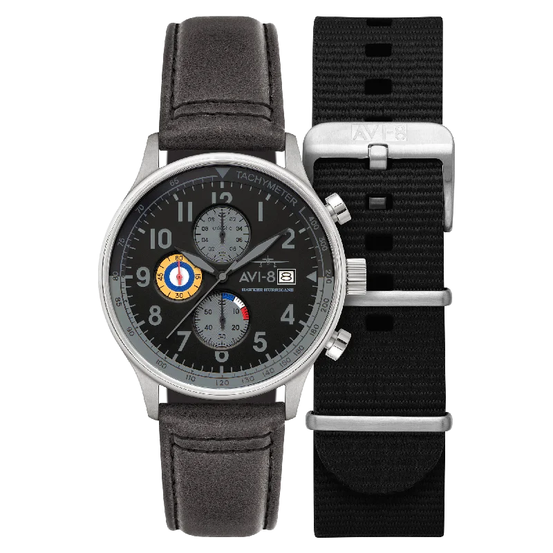 Men's Chronograph Watches for Fitness Tracking-Grey Black