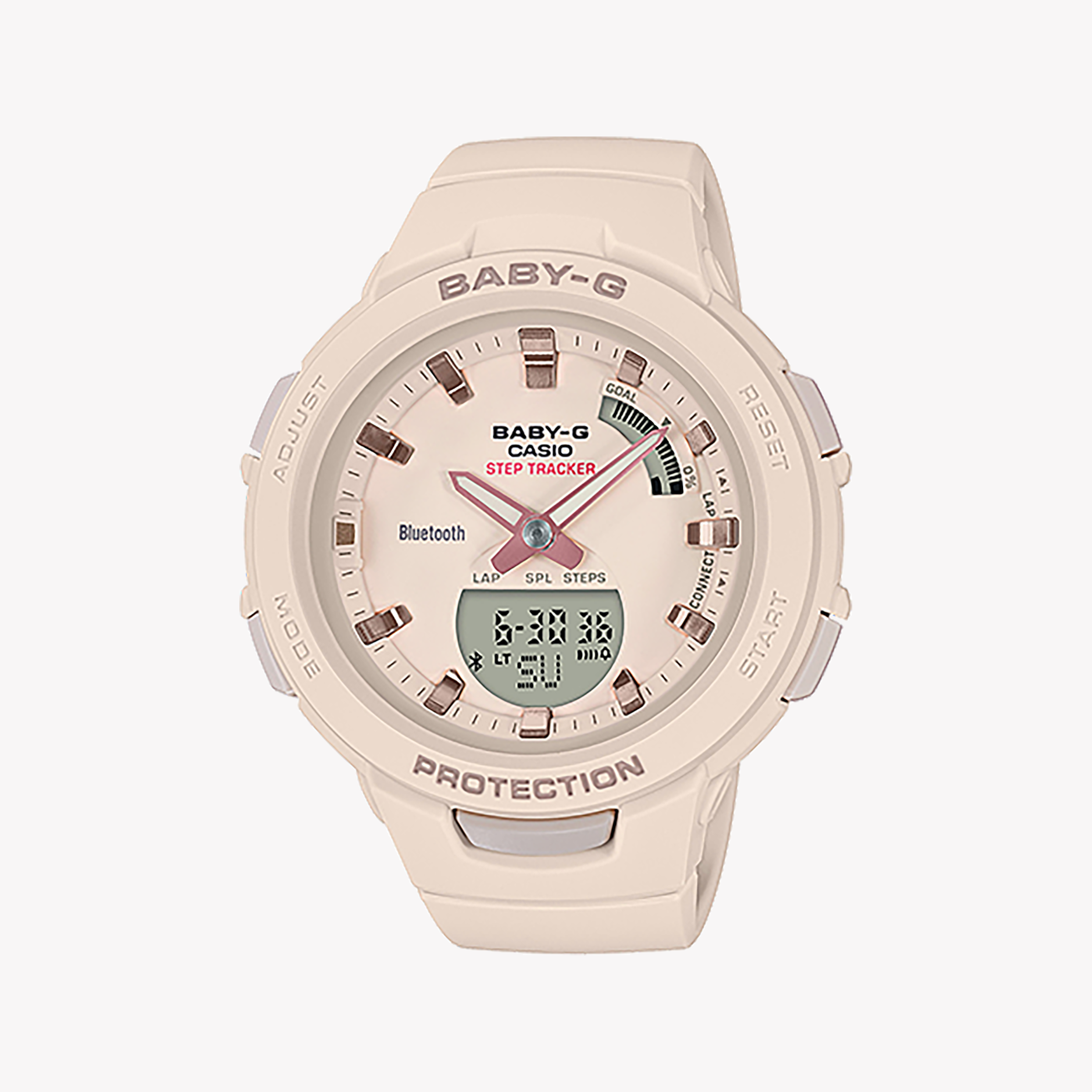 Men's Digital Watches for Collectors-BSA-B100-4A1DR BABY-G PINK DYNAMIC - SPORTY ELEGANCE FOR ACTIVE WOMEN