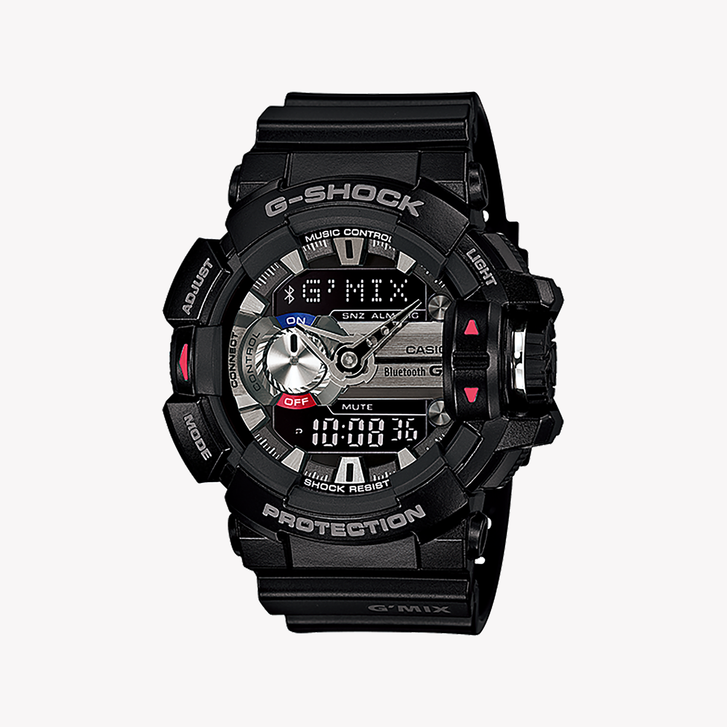 Men's Digital Watches for Workouts-CASIO G-SHOCK GBA-400-1A ADVENTURE READY - DYNAMIC BLACK RESIN INDULGENCE Men's Watch with bold digital dial and Bluetooth connectivity