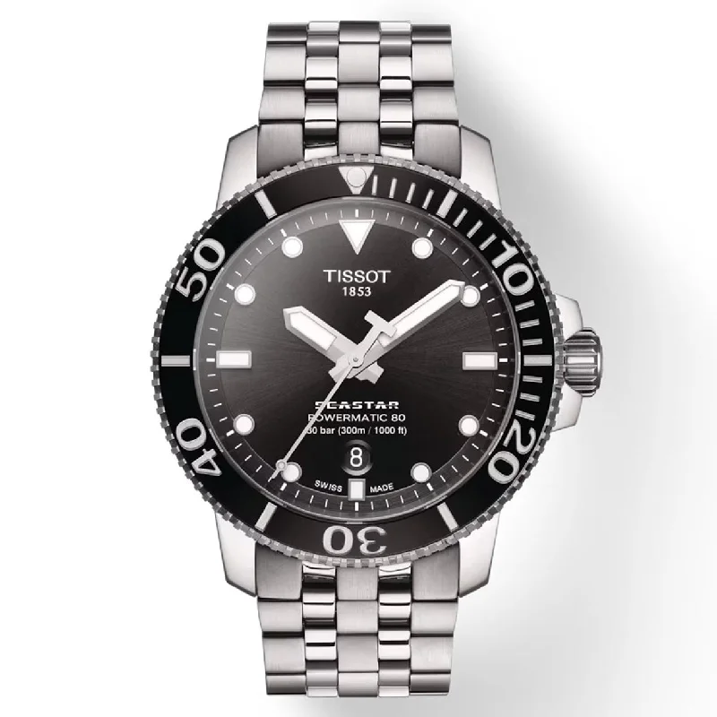 Women's Heritage Watches with Pilot's Watch Design-Tissot T-Sport Black Dial Men 43mm