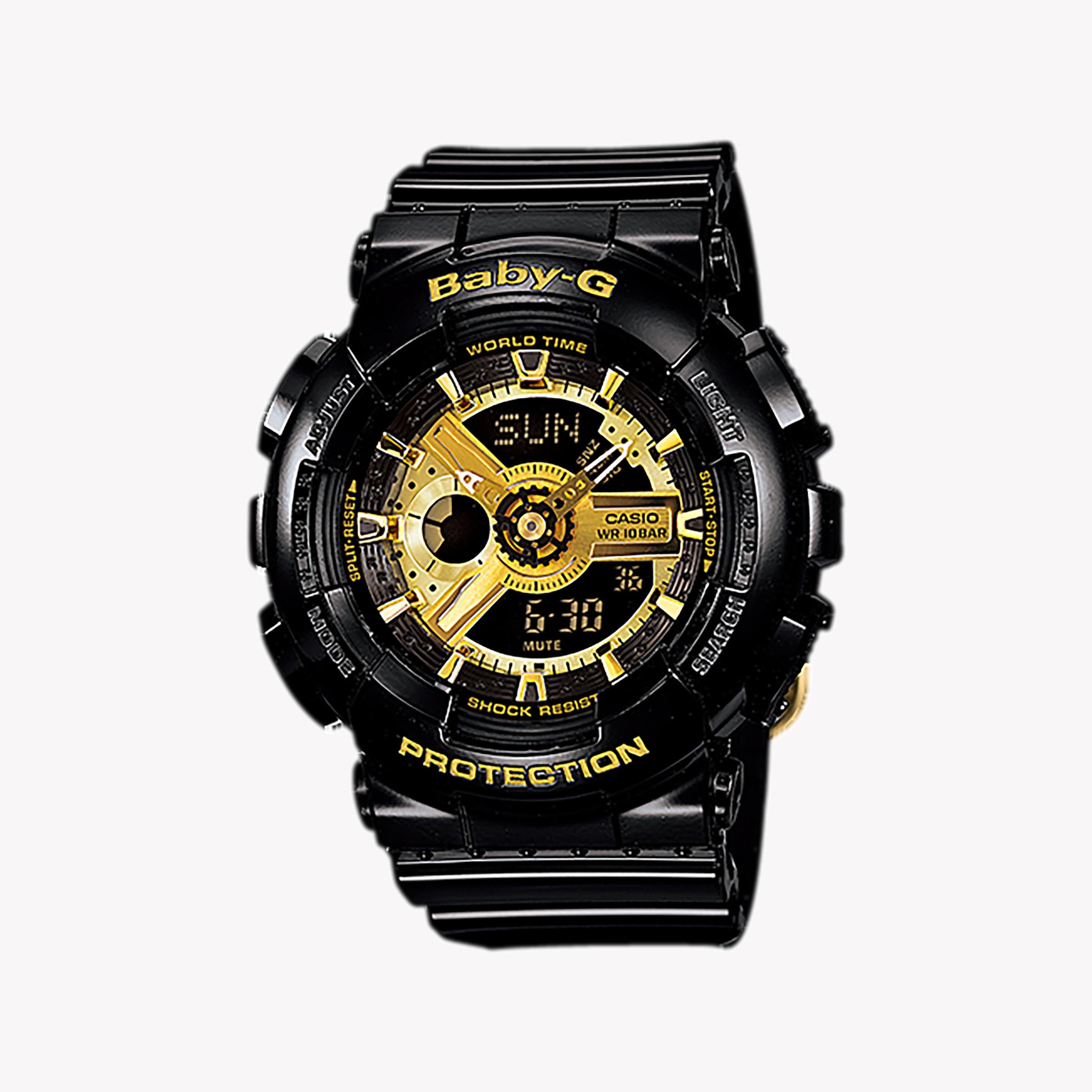 Men's Digital Watches for Emergency Signaling-BABY-G Women's Black Resin Watch, Digital Dial | BA-110-1ADR