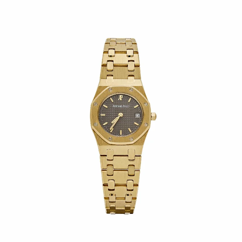 Men's Audemars Piguet Limited Edition Watches-Audemars Piguet Royal Oak 6007BA 'Ladies' Yellow Gold Grey Dial Quartz