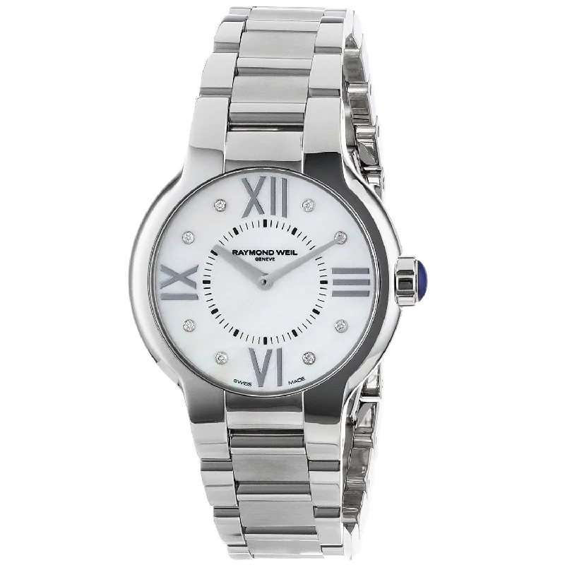 Women's Chronograph Watches for Technological Innovation-Raymond Weil Women's 5932-ST-00995 Noemia Diamond Stainless Steel Watch