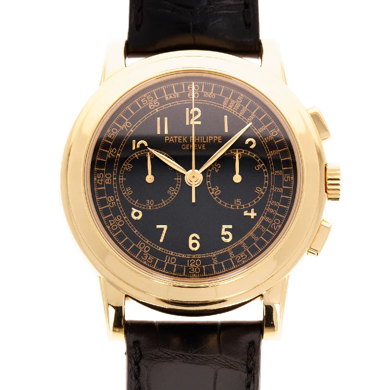 Men's Patek Philippe Watches for Law Enforcement-Patek Philippe Yellow Gold Chronograph Watch Ref. 5070 with Archive