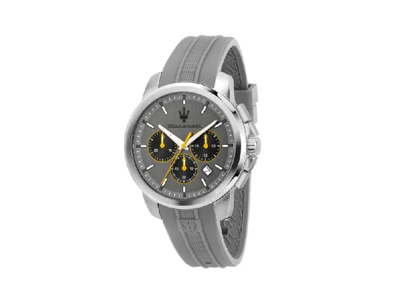 Men's Quartz Watches with Vintage Inspiration-Maserati Successo Quartz Watch, Grey, 42 mm, Mineral crystal R8871621043