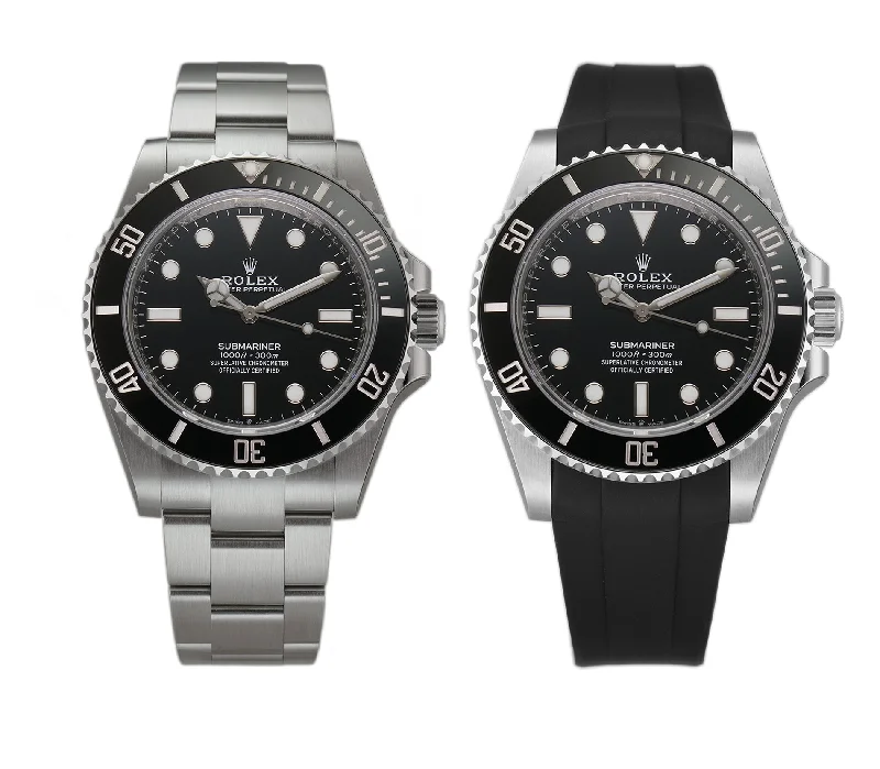 men's Rolex watches with jumping hour display -​41mm No-Date Ceramic Bezel Black Dial RubberB Included