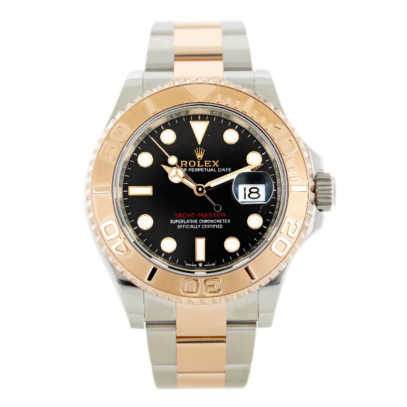 top-rated men's Rolex sports watches -​Rolex Yacht-Master 40 Steel & Rose Gold Black Dial 40mm 126621 Full Set