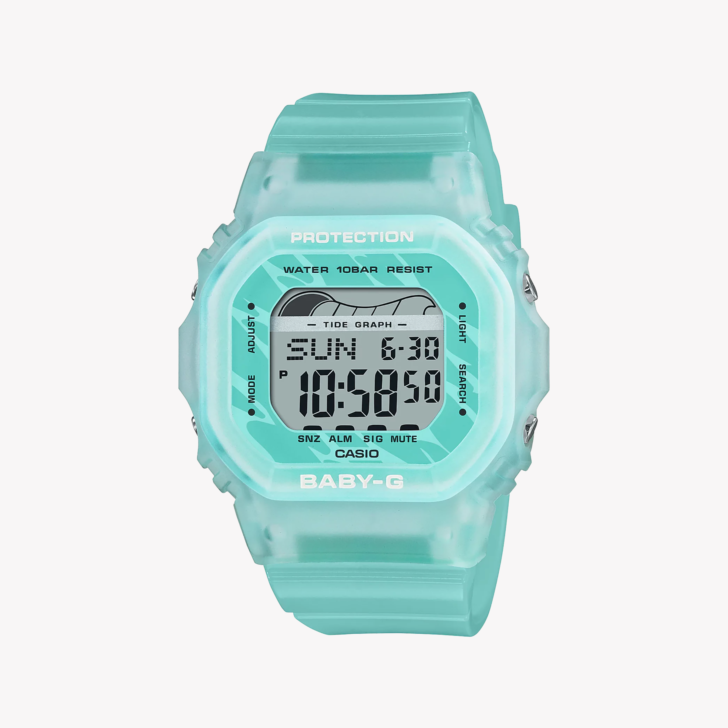 Men's Digital Watches for Humidity Monitoring-BABY-G BLX-565S-2DR: ADVENTURE-READY WOMEN'S WATCH WITH BEACH VIBES & TIDE GRAPH!