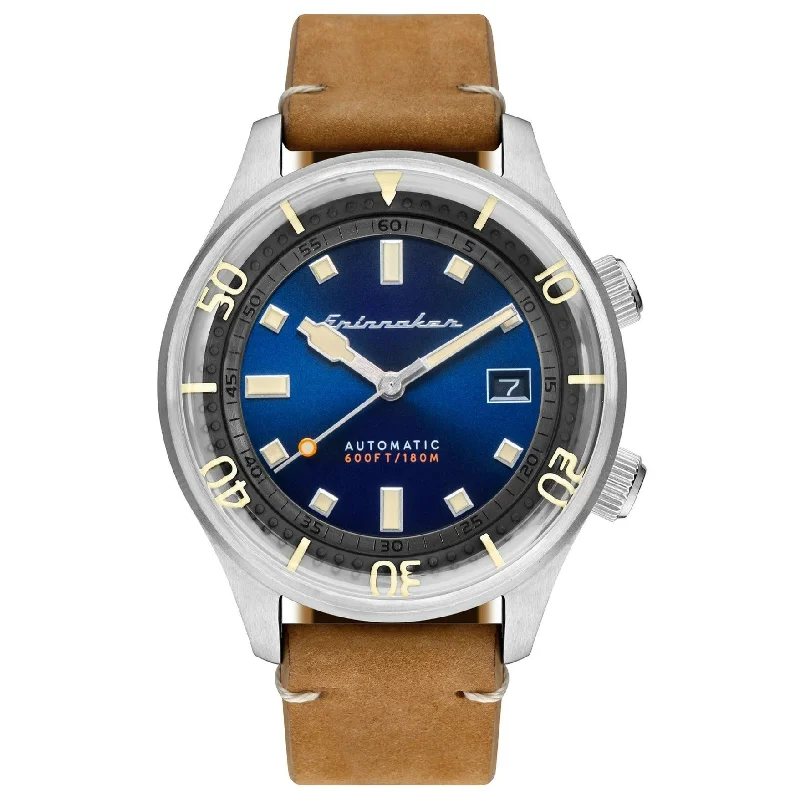 Men's Unique Shape Design Dress Watches for Fashion Statement-Spinnaker Men's Brown Bradner Watch SP-5062-05