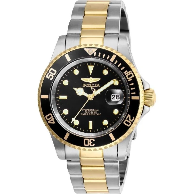 Men's Chronograph Watches with UV Sensor-Invicta Men's 26973 Pro Diver Gold-Tone and Silver Stainless Steel Watch