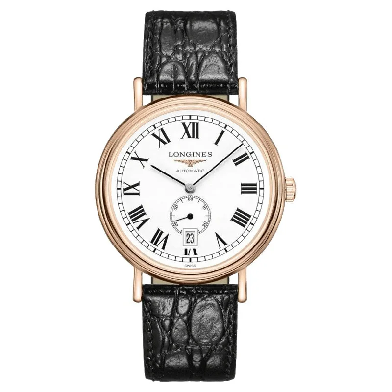 Women's Pilot Watches for High-End Collectors-Longines Presence White Dial Men 40mm